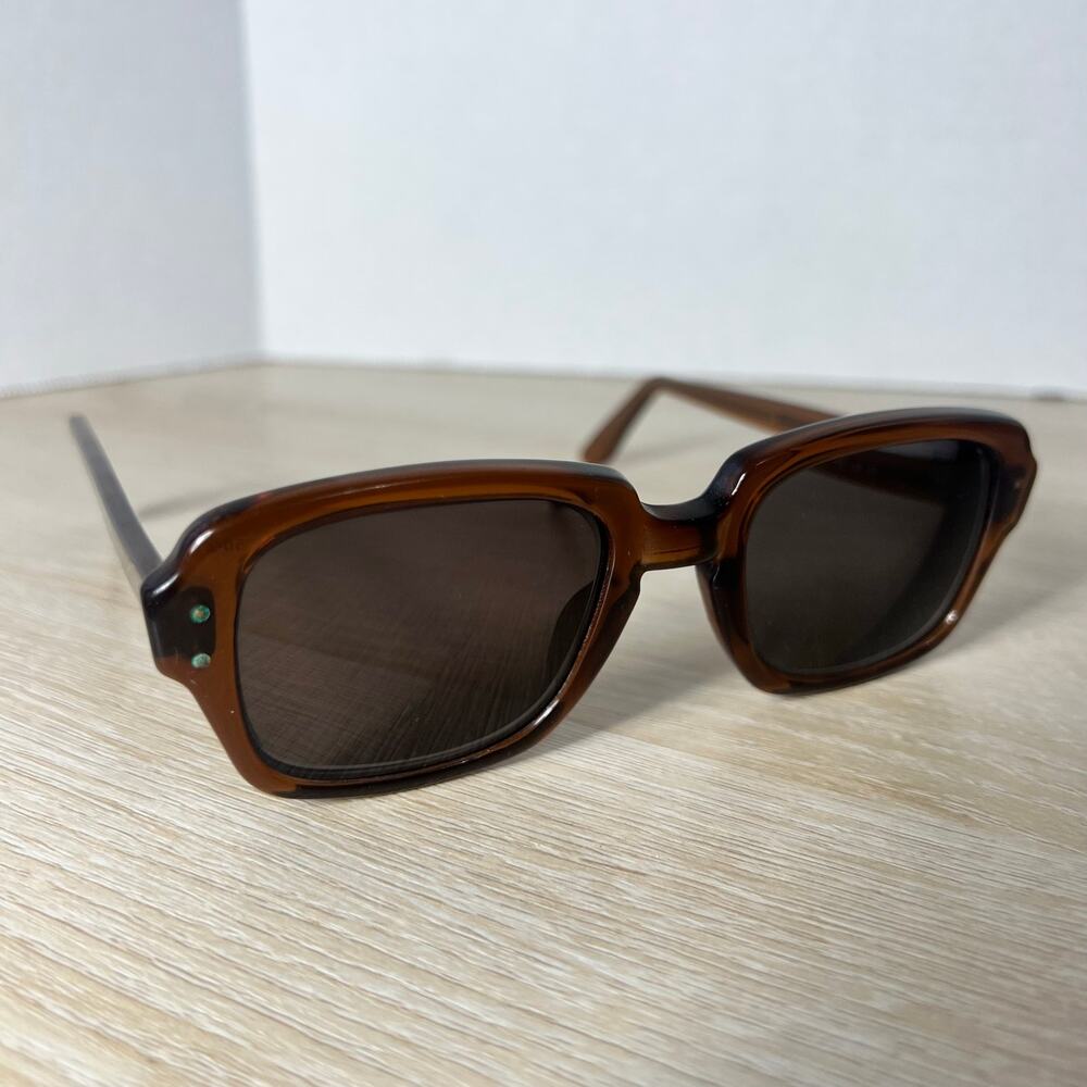 Vintage USS Sunglasses Brown Translucent Frames ONLY 50-20 USA Classic Retro